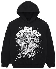 Sp5der Black OG Web Hoodie