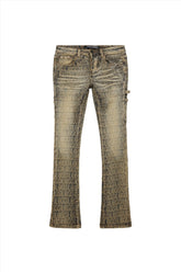 VALABASAS IMPRINT VINTAGE WASH STACKED FLARE JEAN