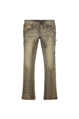 VALABASAS IMPRINT VINTAGE WASH STACKED FLARE JEAN