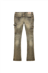 VALABASAS IMPRINT VINTAGE WASH STACKED FLARE JEAN