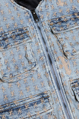 VALABASAS STARLET LT. VINTAGE BLUE / CREAM Vest