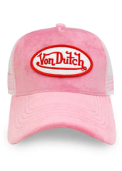 Von Dutch Pink Crush Velvet Trucker