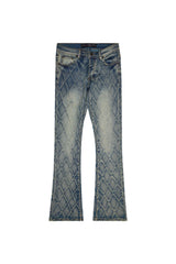 Valabasas Tire Stacked Flare Jeans