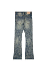 Valabasas Tire Stacked Flare Jeans