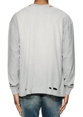 Purple Brand Grey Textured LS Tee