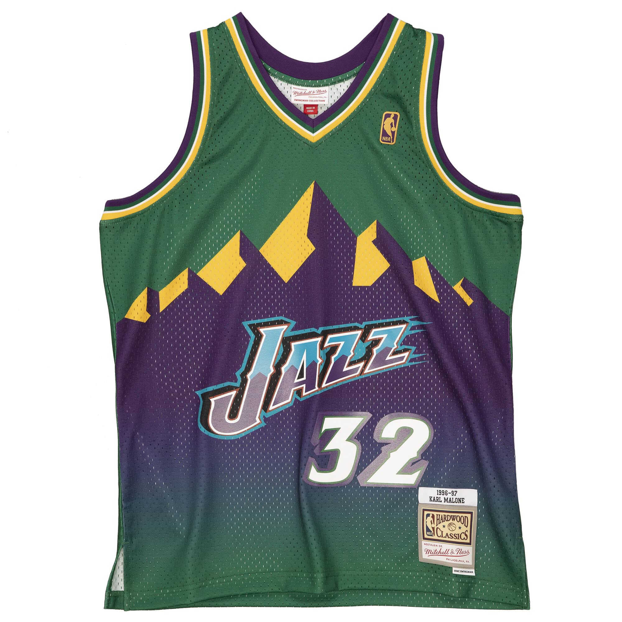 Karl Malone 96-97 Utah Jazz Reload Hardwood Classic Swingman NBA Jersey