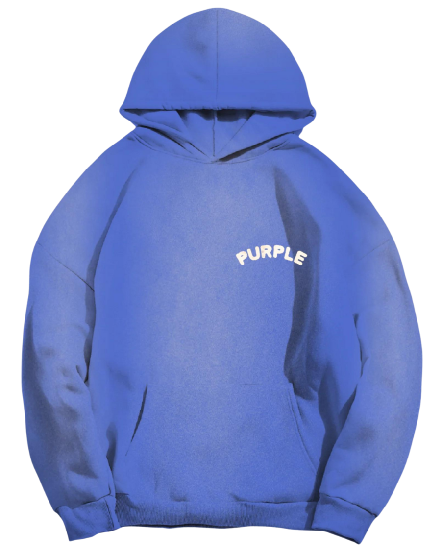 Purple Brand Concentric Vintage Blue Hoodie