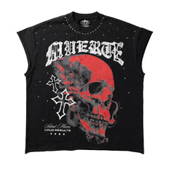Smoke Skull Cut Off Crop