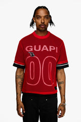 Blood Red Mesh Football Tee