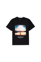 Purple Brand mushroom cloud graphic Sunset T-Shirt