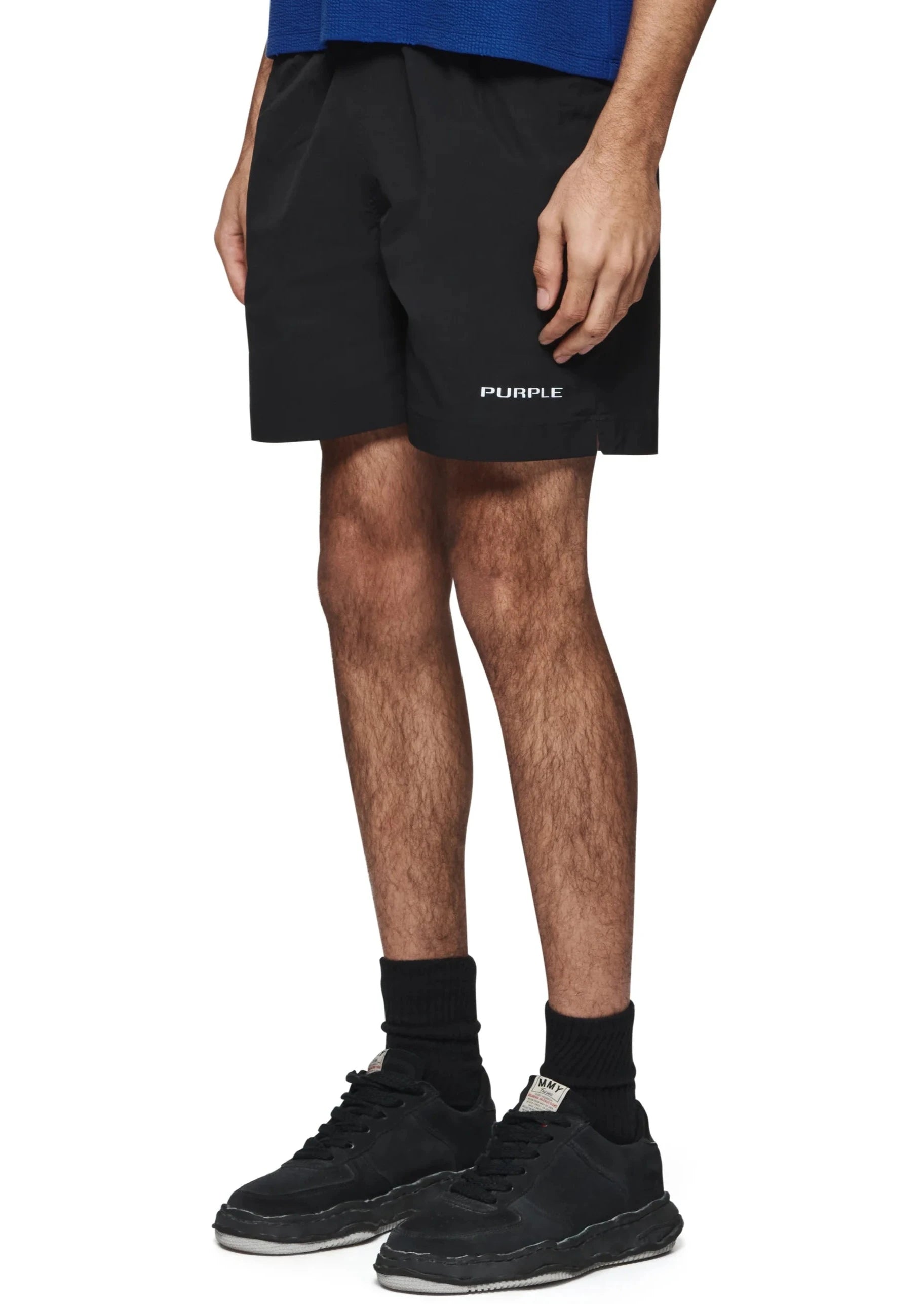 Purple Brand Black Wordmark All Around Shorts