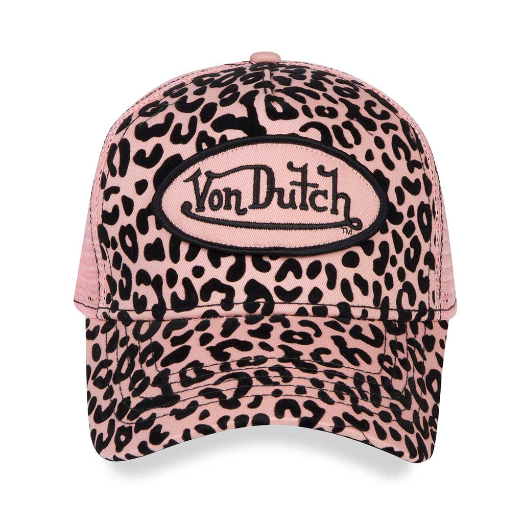 CHEETAH PINK VELVET TRUCKER – Players Closet display picture 1