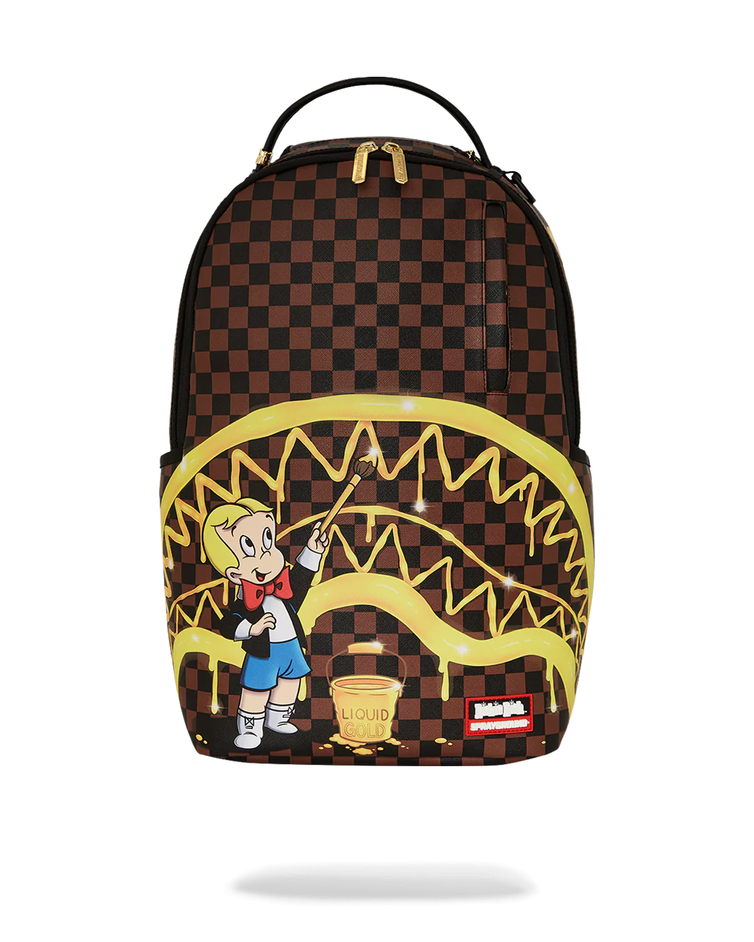RICHIE RICH PAINT THE SHARK GOLD BACKPACK
