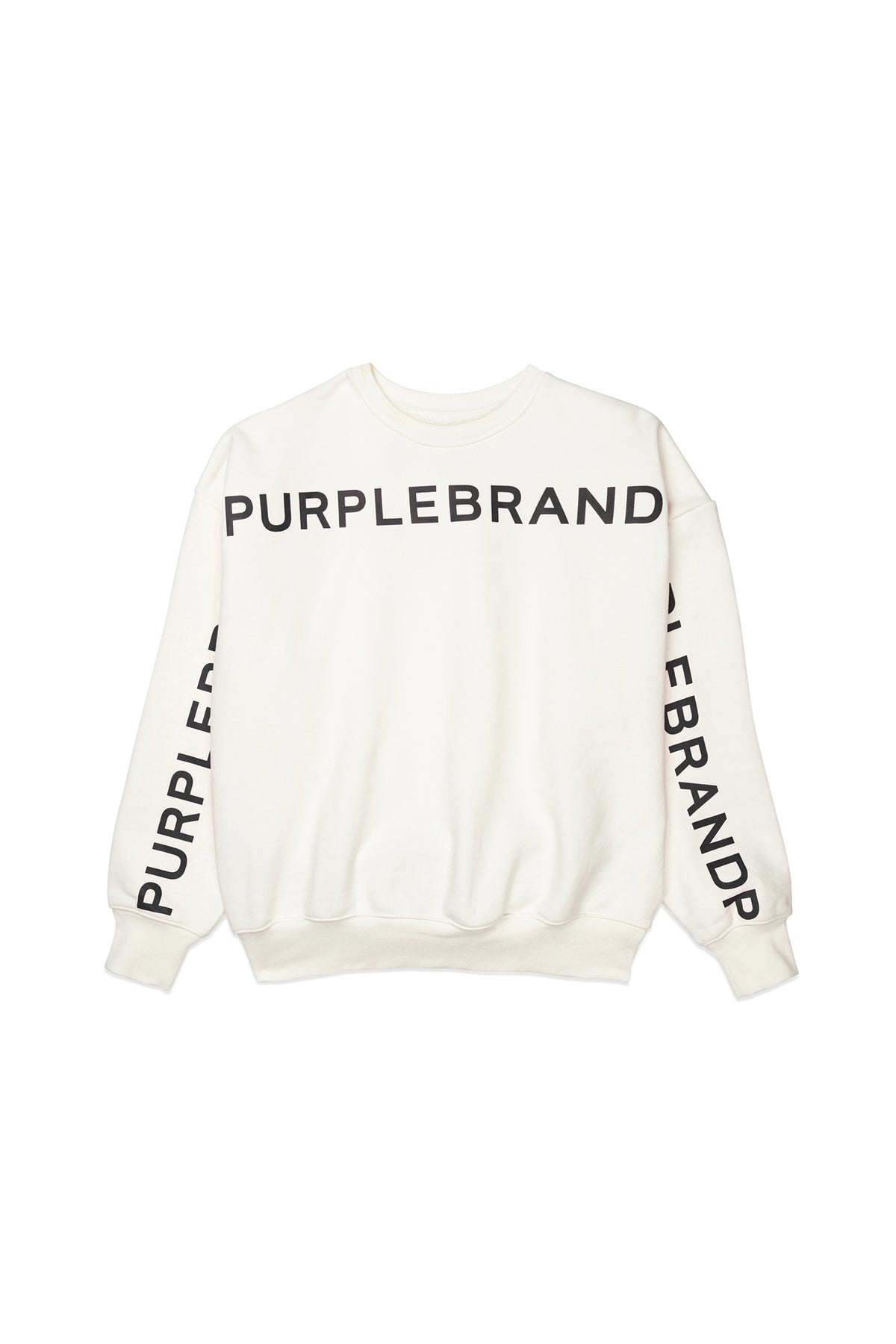 Purple Brand Wordmark Repeat Crewneck