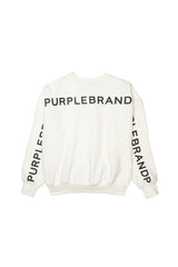 Purple Brand Wordmark Repeat Crewneck