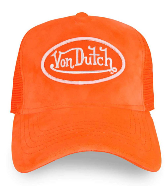 Von Dutch Green, Gray & Orange Mesh Velure Cap Adjustable