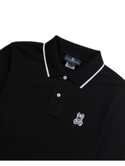 men's Serge Pique fashion polo boasts a crisp silhouette with understated contrasts at the collar and cuffs