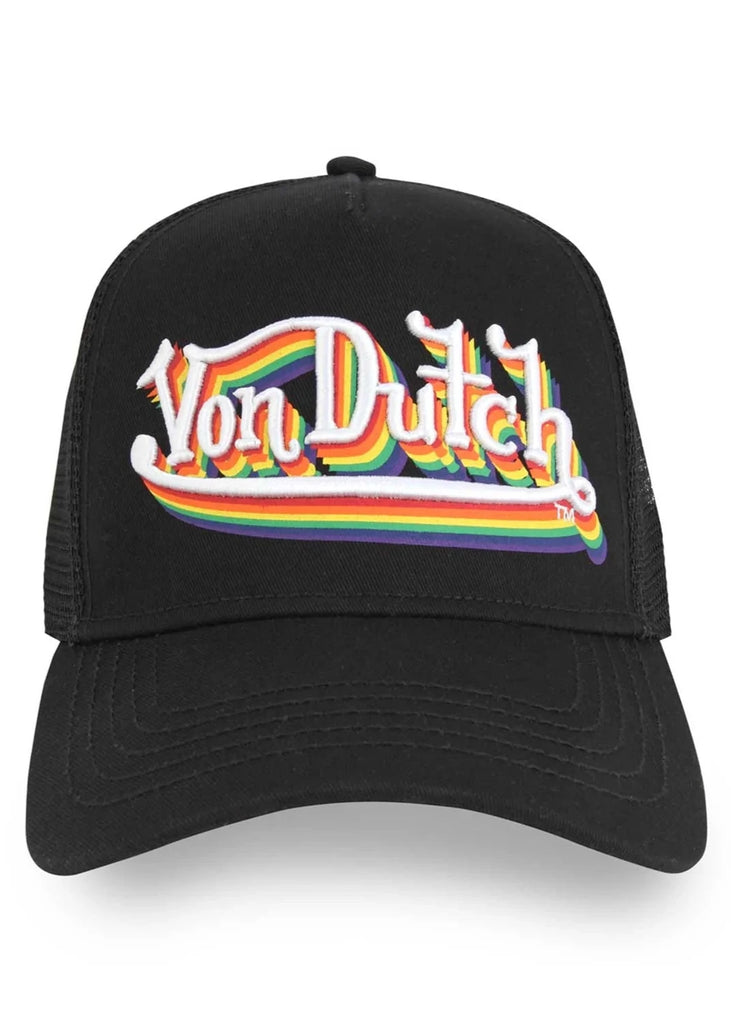 Von Dutch Rainbow Embroidered Logo Trucker Hat – Players Closet display picture 2