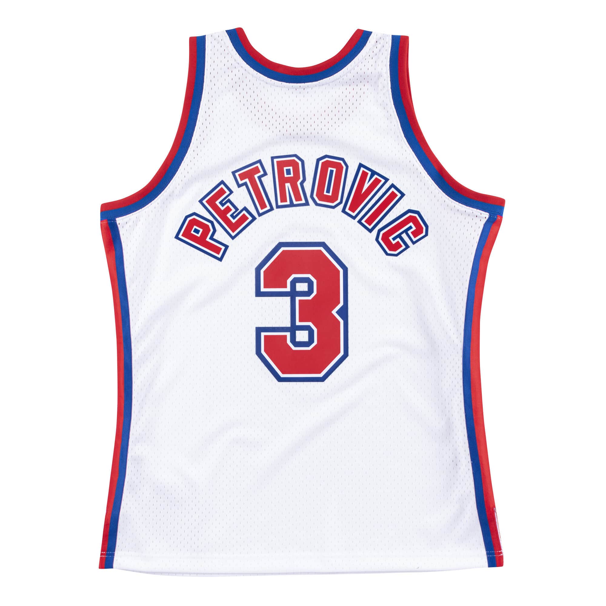 red white blue nets jersey